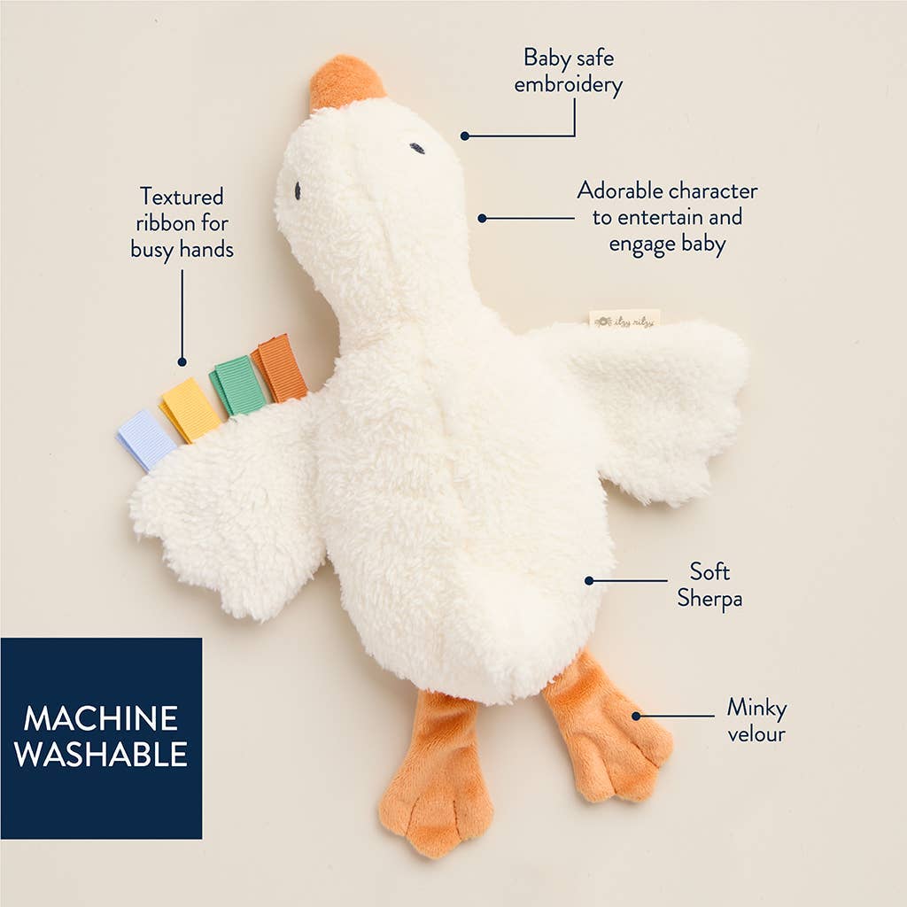 Peluche bébé à câliner – Itzy Huggable™ Gracie l’oie - Peluches - Boutique LeoLudo - Itzy Ritzy Canada