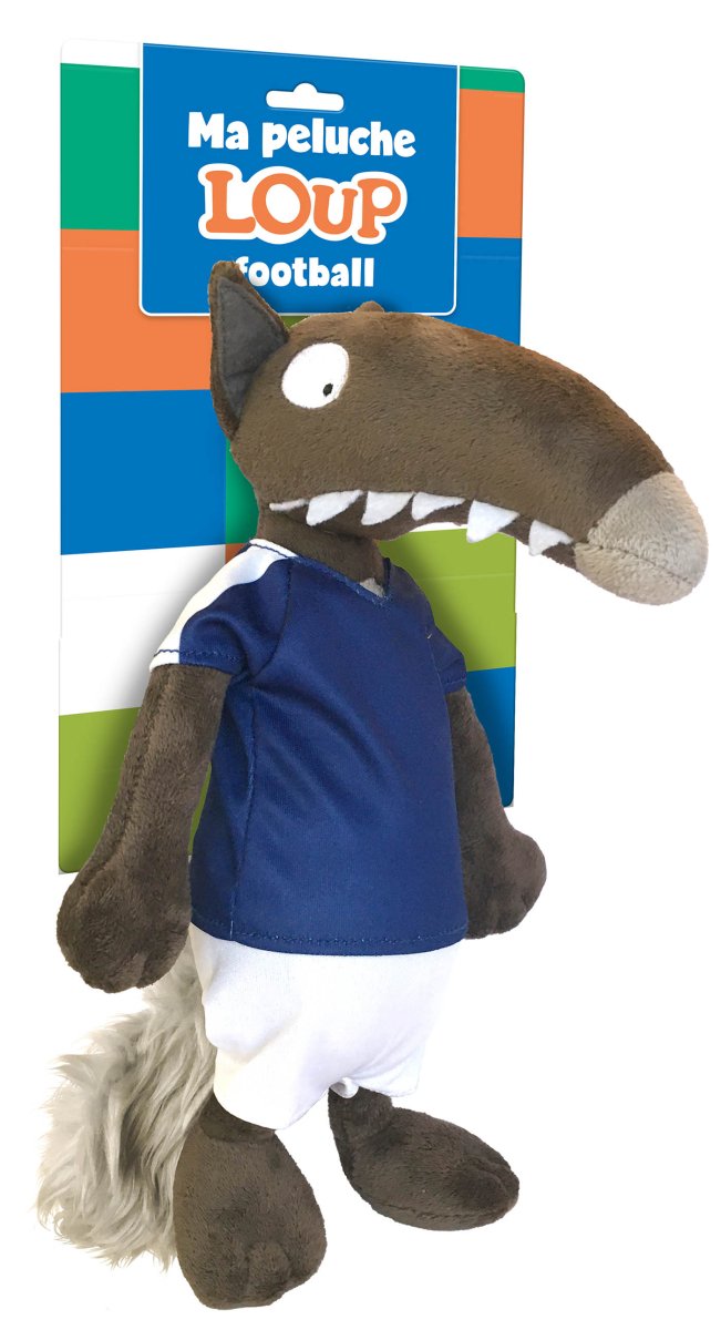 Peluche Loup foot - Livres - Boutique LeoLudo - Auzou