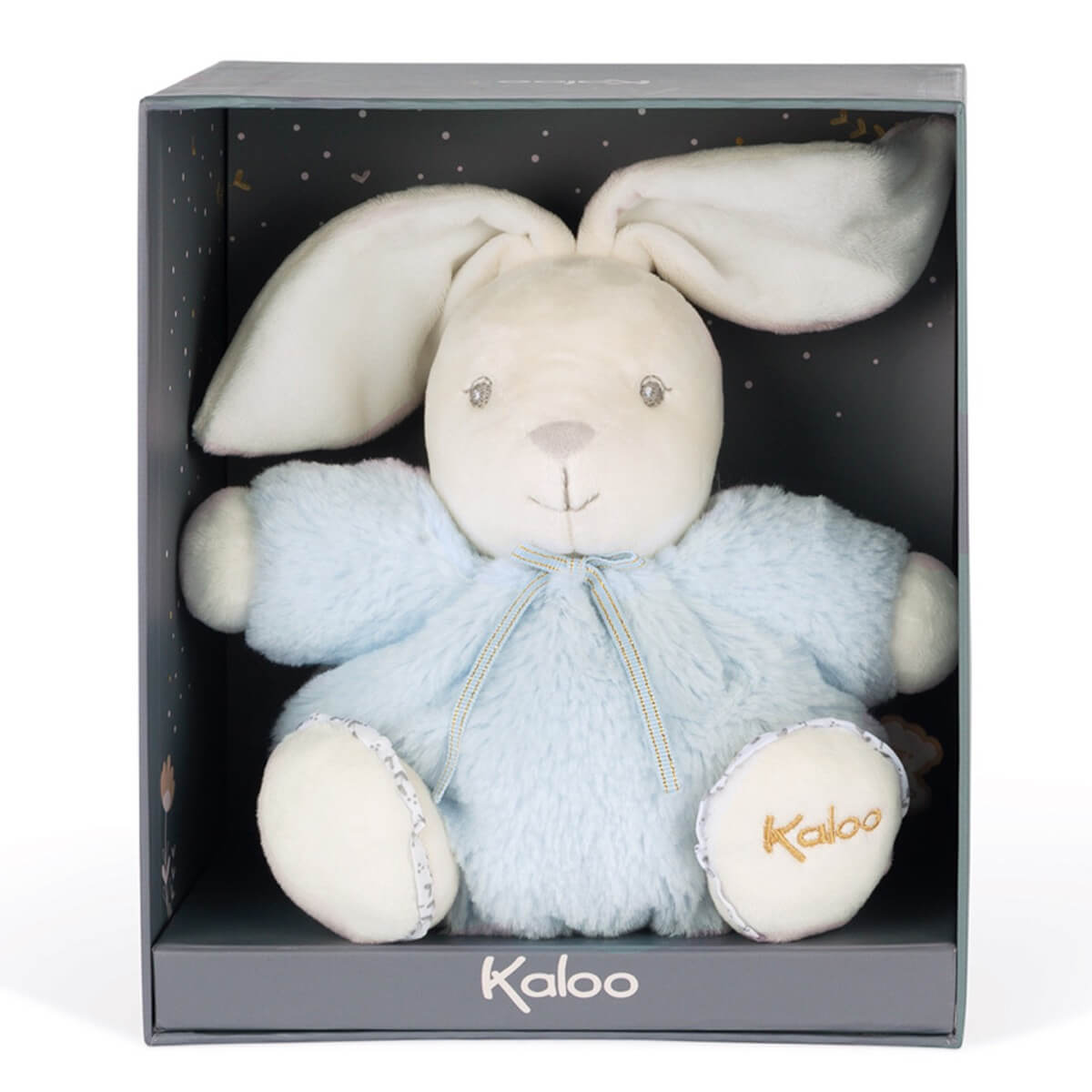Peluche Perle - Lapin patapouf bleu (18 cm) -Peluches- Boutique LeoLudo-Kaloo