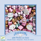 Perles en bois à enfiler - Arc - en - ciel (400 pcs) - Jeux de motricité fine - Boutique LeoLudo - Djeco