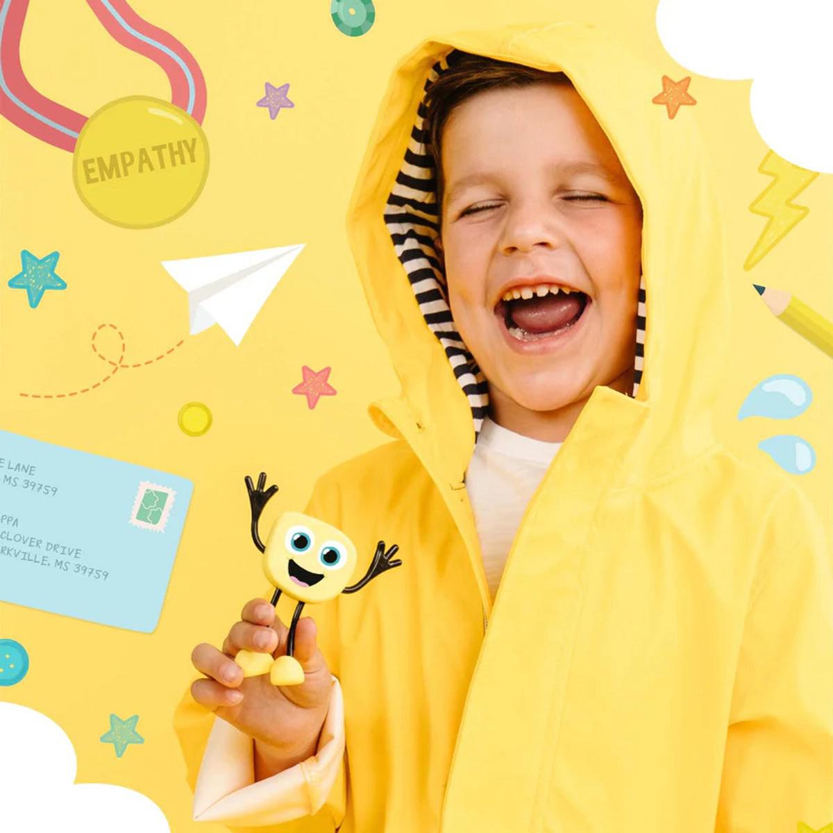 Personnage + cubes lumineux pour le bain Glo Pals - Alex (jaune) - Jouets de bain - Boutique LeoLudo - Glo Pals