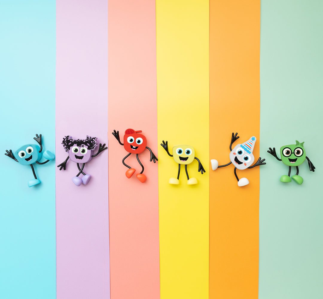 Personnage + cubes lumineux pour le bain - Lumi (mauve) - Jouets de bain - Boutique LeoLudo - Glo Pals
