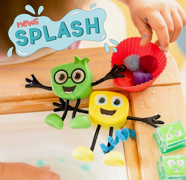 Personnage + cubes lumineux pour le bain - Sammy (rouge) - Jouets de bain - Boutique LeoLudo - Glo Pals