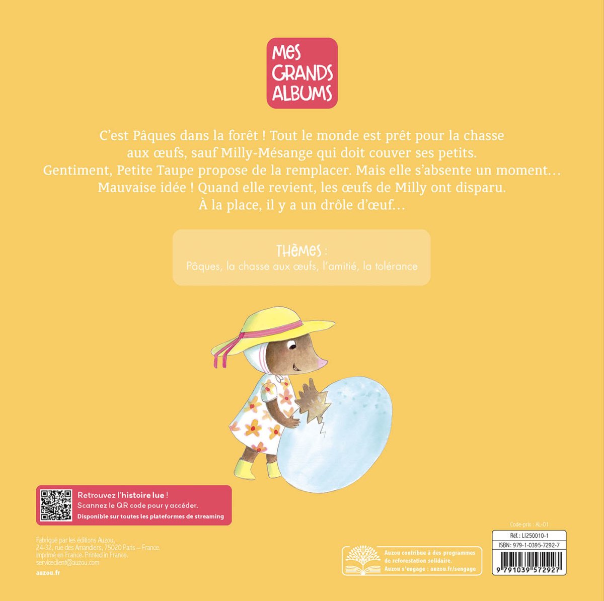 Petite taupe fête pâques - Livres - Boutique LeoLudo - Auzou