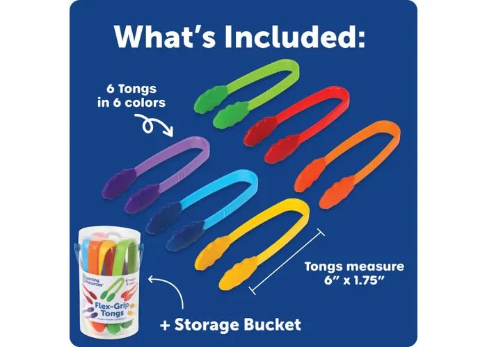 Pince de motricité fine Flex - Grip Tongs (ensemble de 6) - Jeux éducatifs - Boutique LeoLudo - Learning Resources