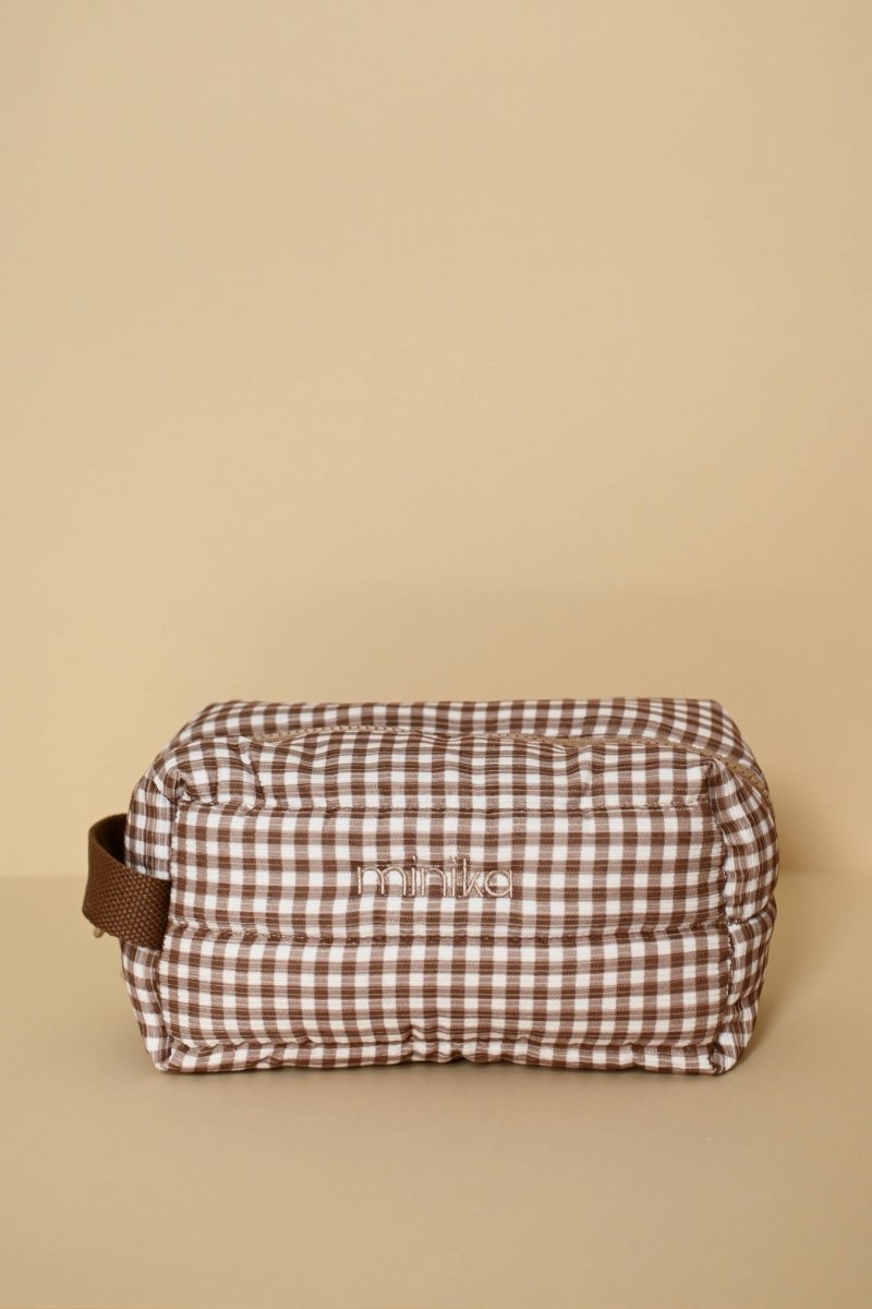 Pochette - Vichy brown -Sacs- Boutique LeoLudo-Minika