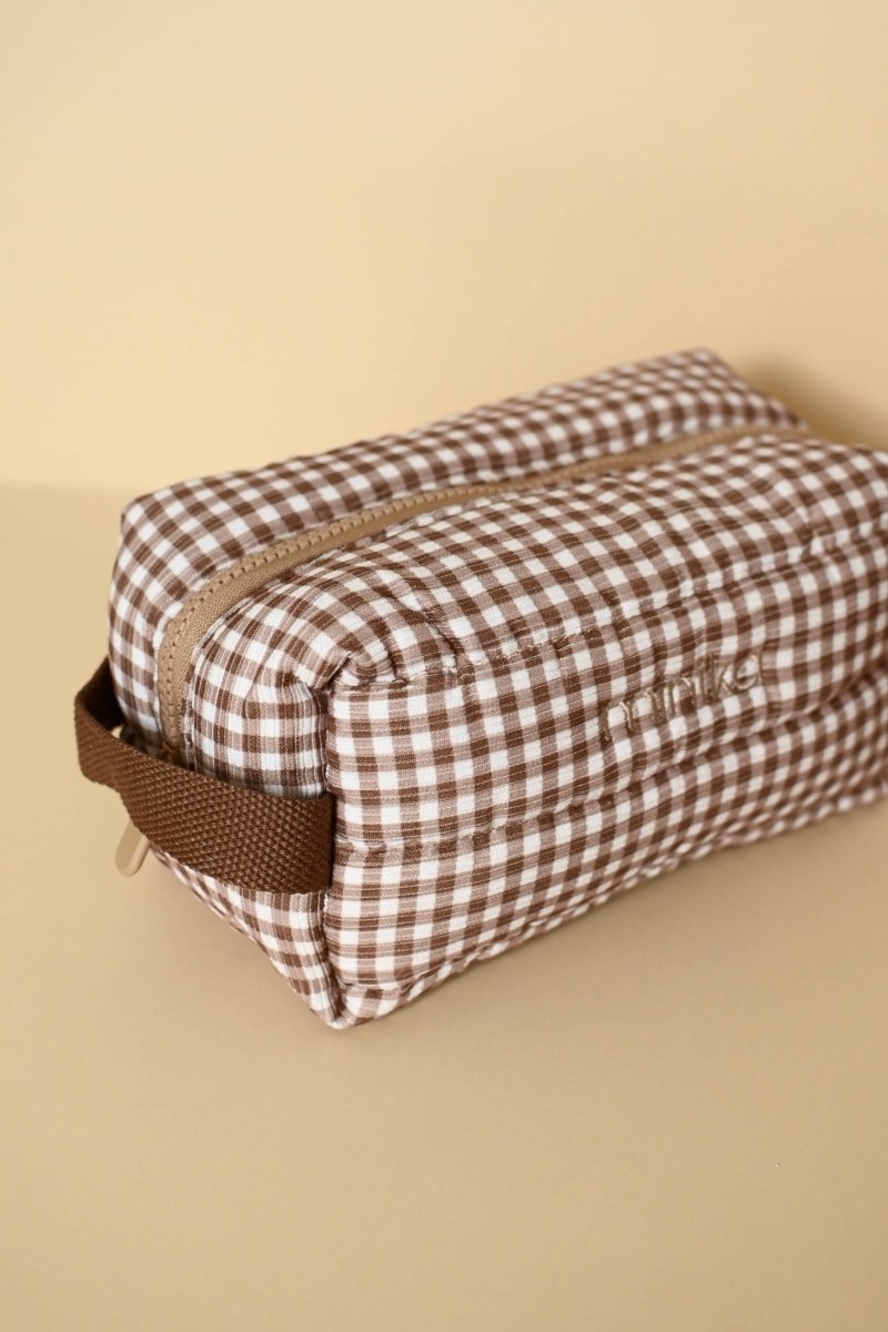 Pochette - Vichy brown -Sacs- Boutique LeoLudo-Minika