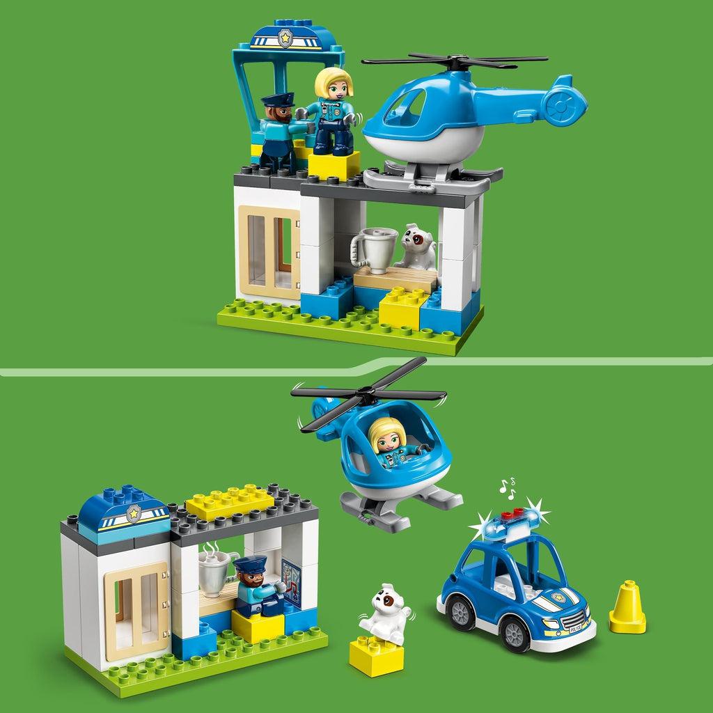 Poste de police et hélicoptère (40 pcs.)-LEGO-Boutique LeoLudo