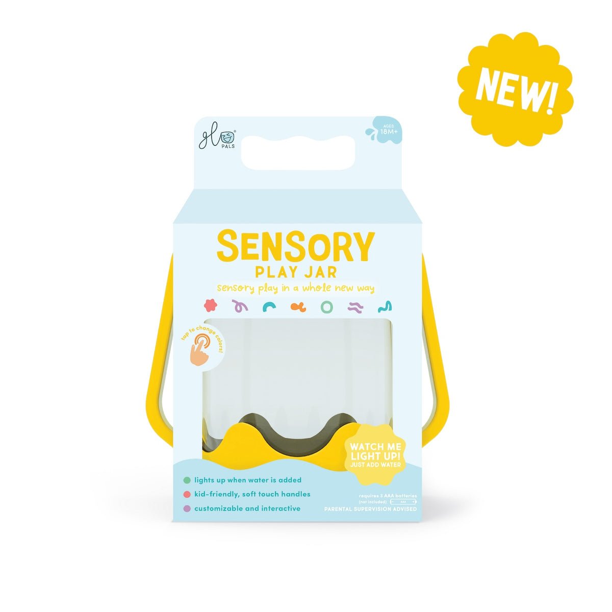 Pot lumineux sensoriel - Jeux de motricité fine - Boutique LeoLudo - Glo Pals