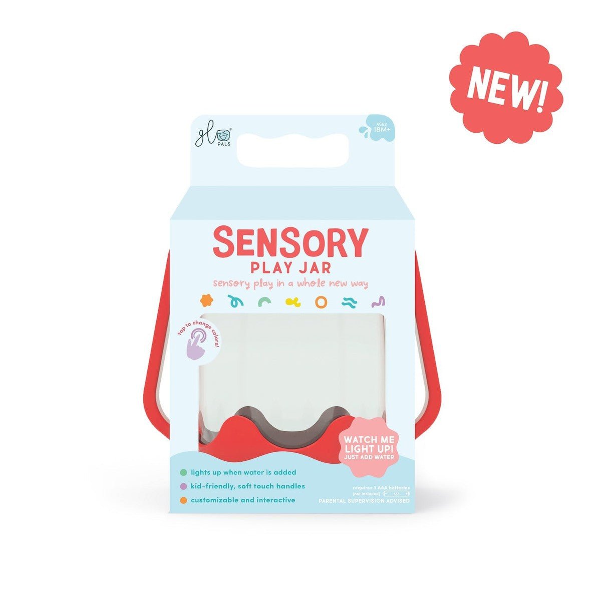 Pot lumineux sensoriel - Jeux de motricité fine - Boutique LeoLudo - Glo Pals