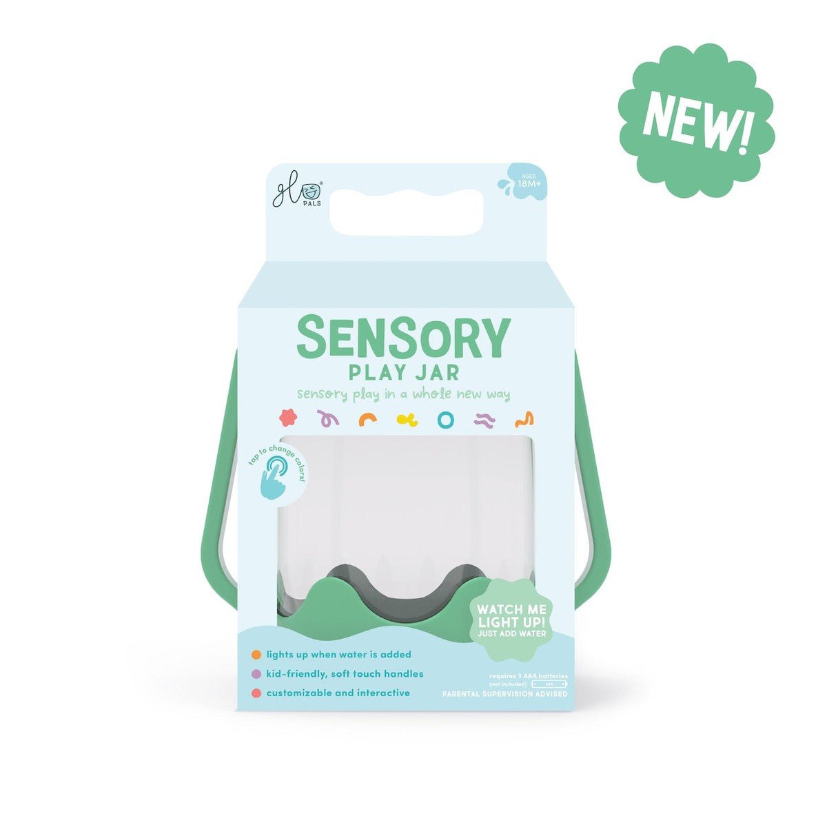 Pot lumineux sensoriel - Jeux de motricité fine - Boutique LeoLudo - Glo Pals