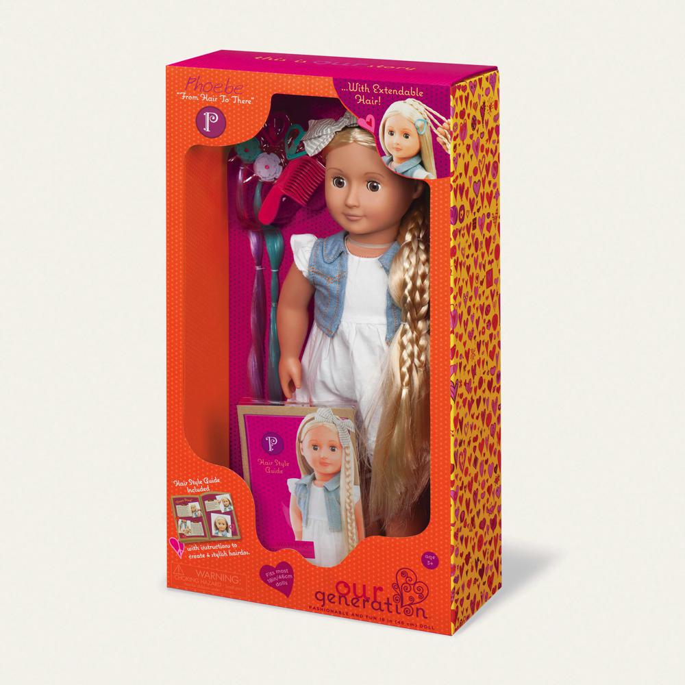 Poupée cheveux à coiffer - Phoebe 18" -Poupées- Boutique LeoLudo-Our Generation