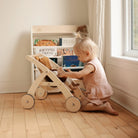 Poussette pour poupée en bois – Kinderfeets - Accessoires poupée - Boutique LeoLudo - Kinderfeets