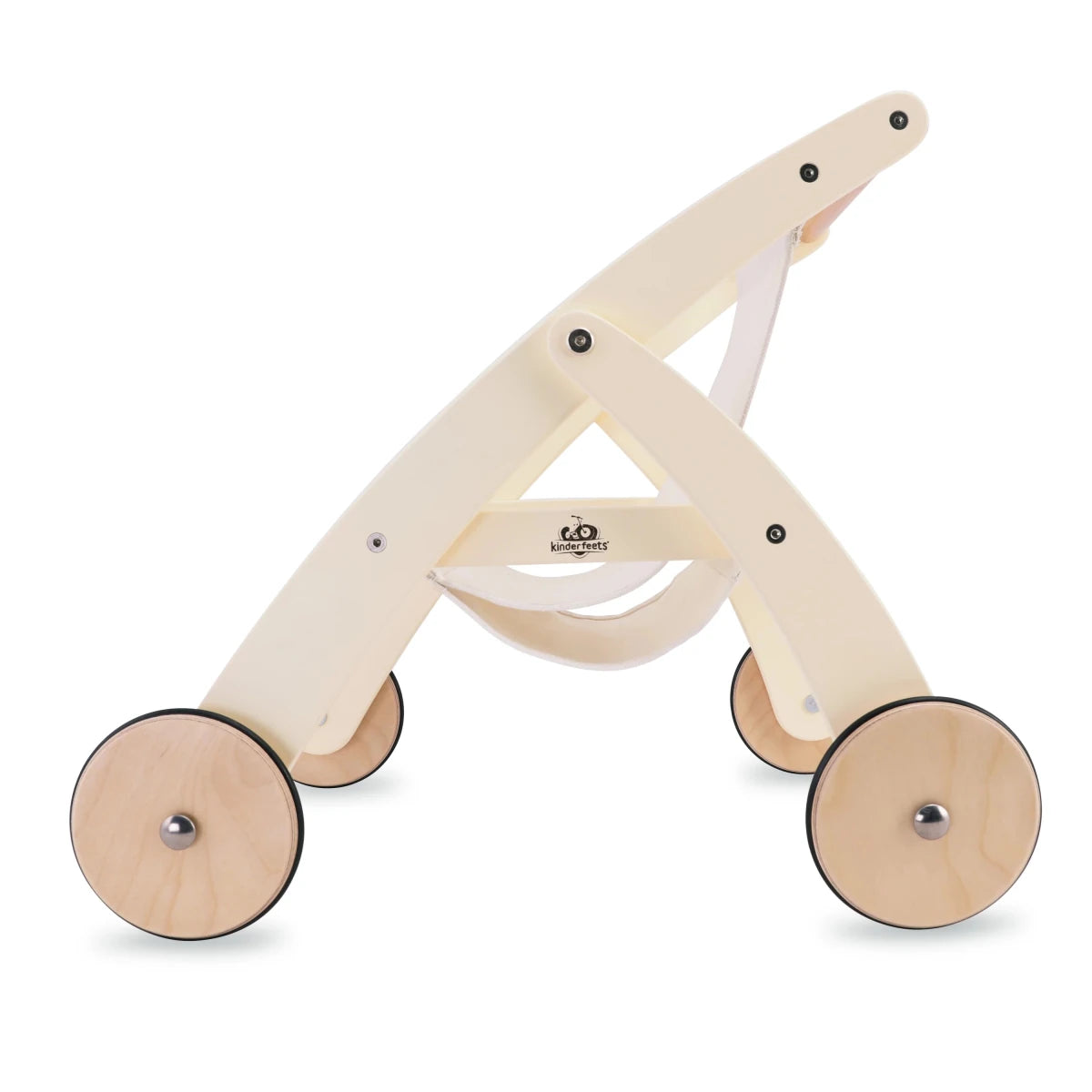 Poussette pour poupée en bois – Kinderfeets - Accessoires poupée - Boutique LeoLudo - Kinderfeets