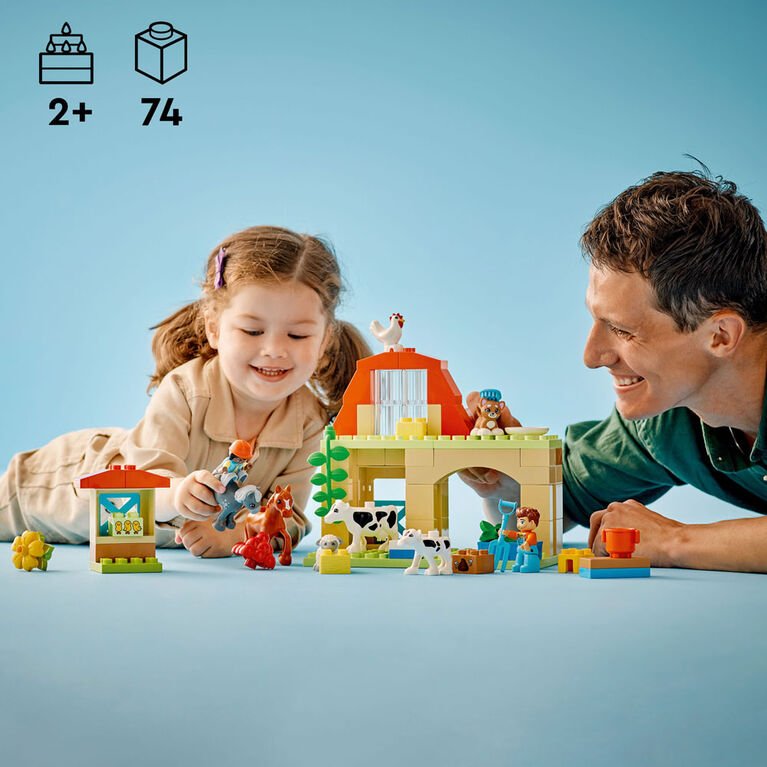 Prendre soin des animaux à la ferme DUPLO (74 pcs) - Jeux de construction - Boutique LeoLudo - LEGO