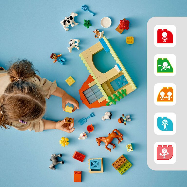 Prendre soin des animaux à la ferme DUPLO (74 pcs) - Jeux de construction - Boutique LeoLudo - LEGO