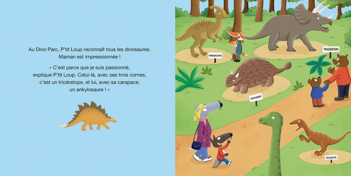 P'tit Loup adore les dinosaures -Livres- Boutique LeoLudo-Auzou