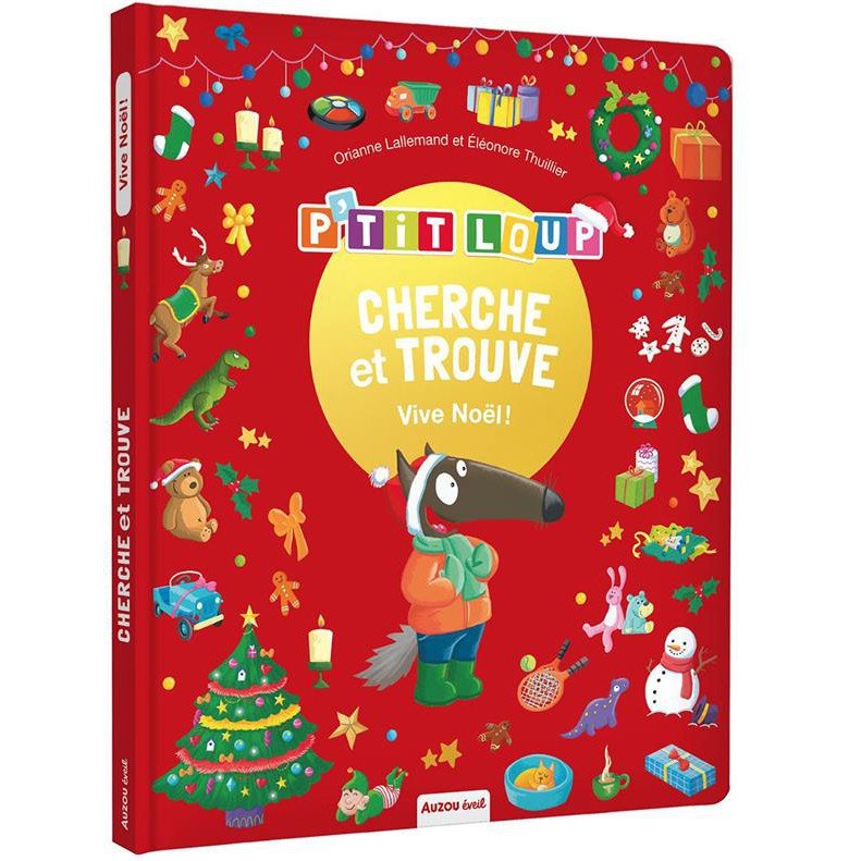 P'tit Loup Cherche et trouve des tout-petits - Vive Noël -Livres- Boutique LeoLudo-Auzou
