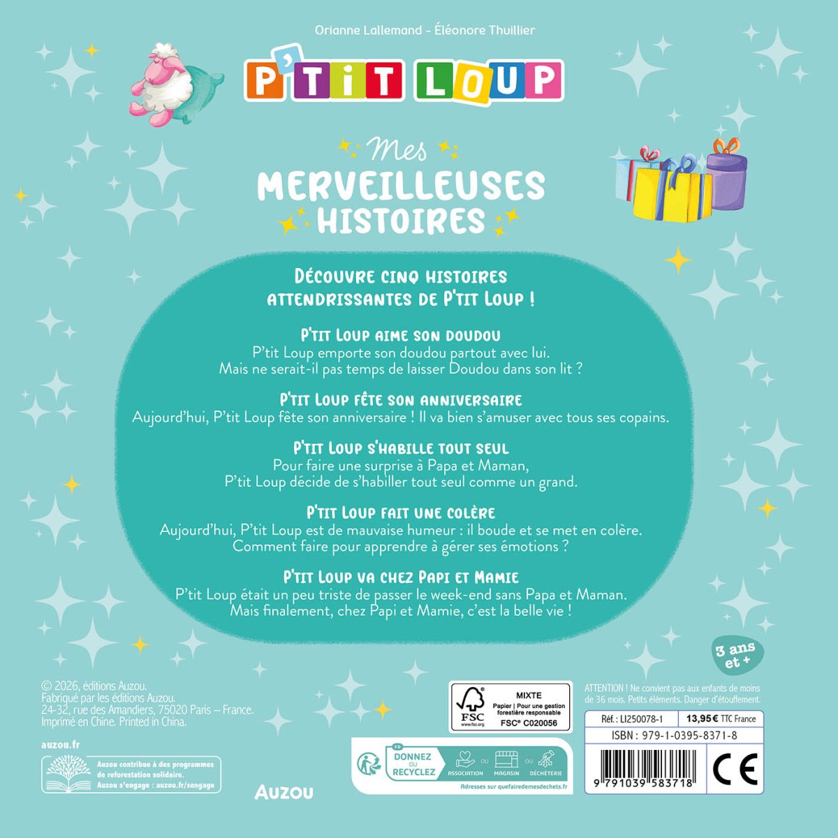 P'tit Loup - Mes merveilleuses histoires -Livres- Boutique LeoLudo-Auzou