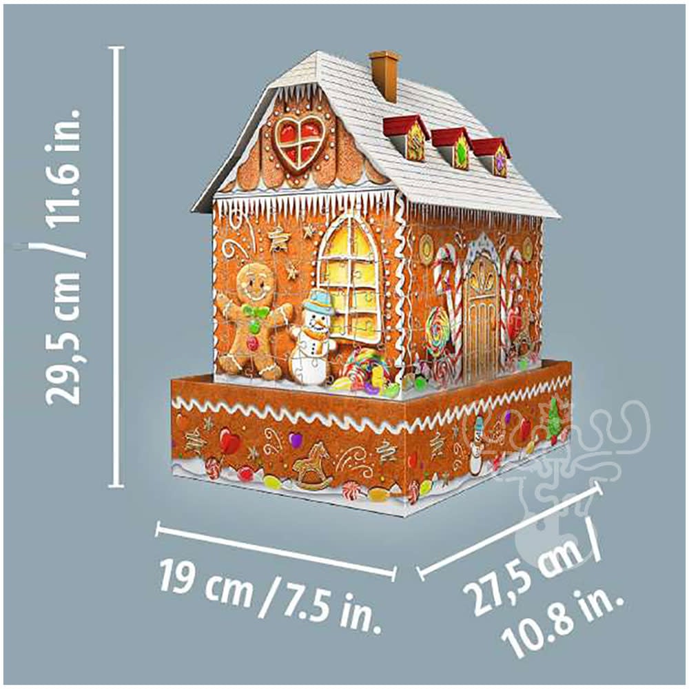Puzzle 3D Maison en pain d'épices (216 pcs) -Casse-têtes- Boutique LeoLudo-Ravensburger