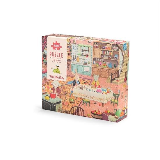 Puzzle à la maison 100 pcs - Grande Famille -Casse-têtes- Boutique LeoLudo-Moulin Roty