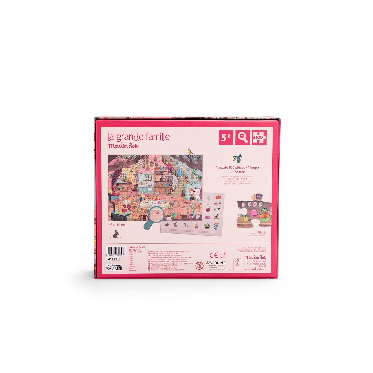 Puzzle à la maison 100 pcs - Grande Famille -Casse-têtes- Boutique LeoLudo-Moulin Roty