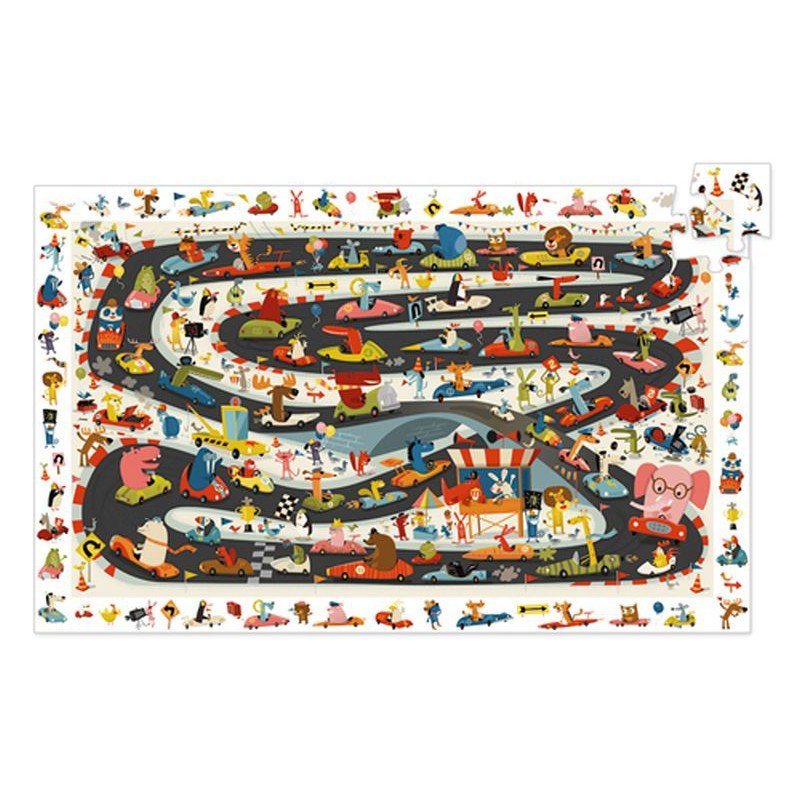 Puzzle d'observation - Rallye automobile (54 pcs) - Casse - têtes - Boutique LeoLudo - Djeco