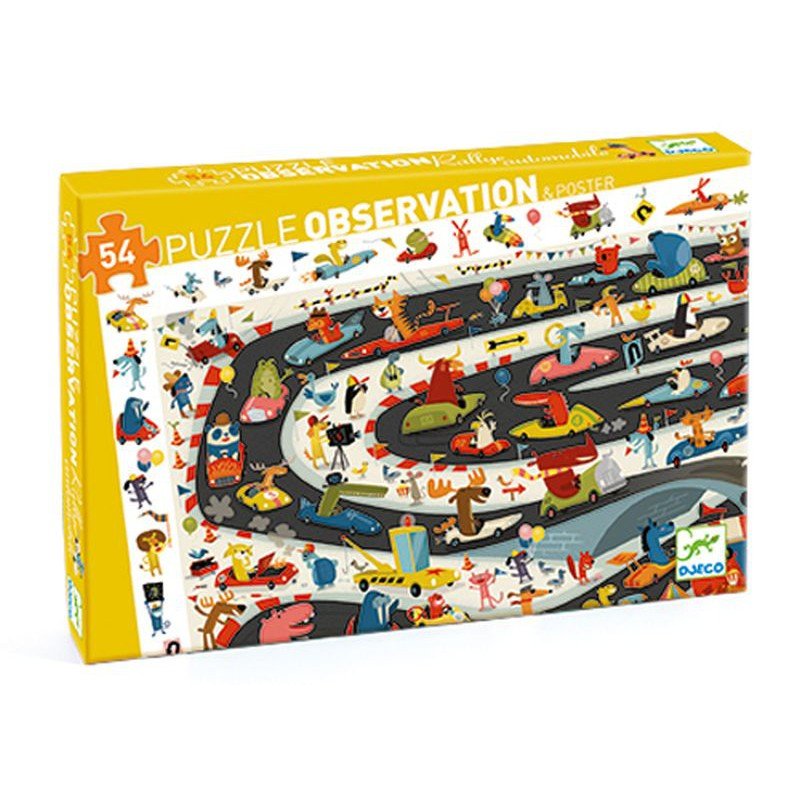 Puzzle d'observation - Rallye automobile (54 pcs) - Casse - têtes - Boutique LeoLudo - Djeco