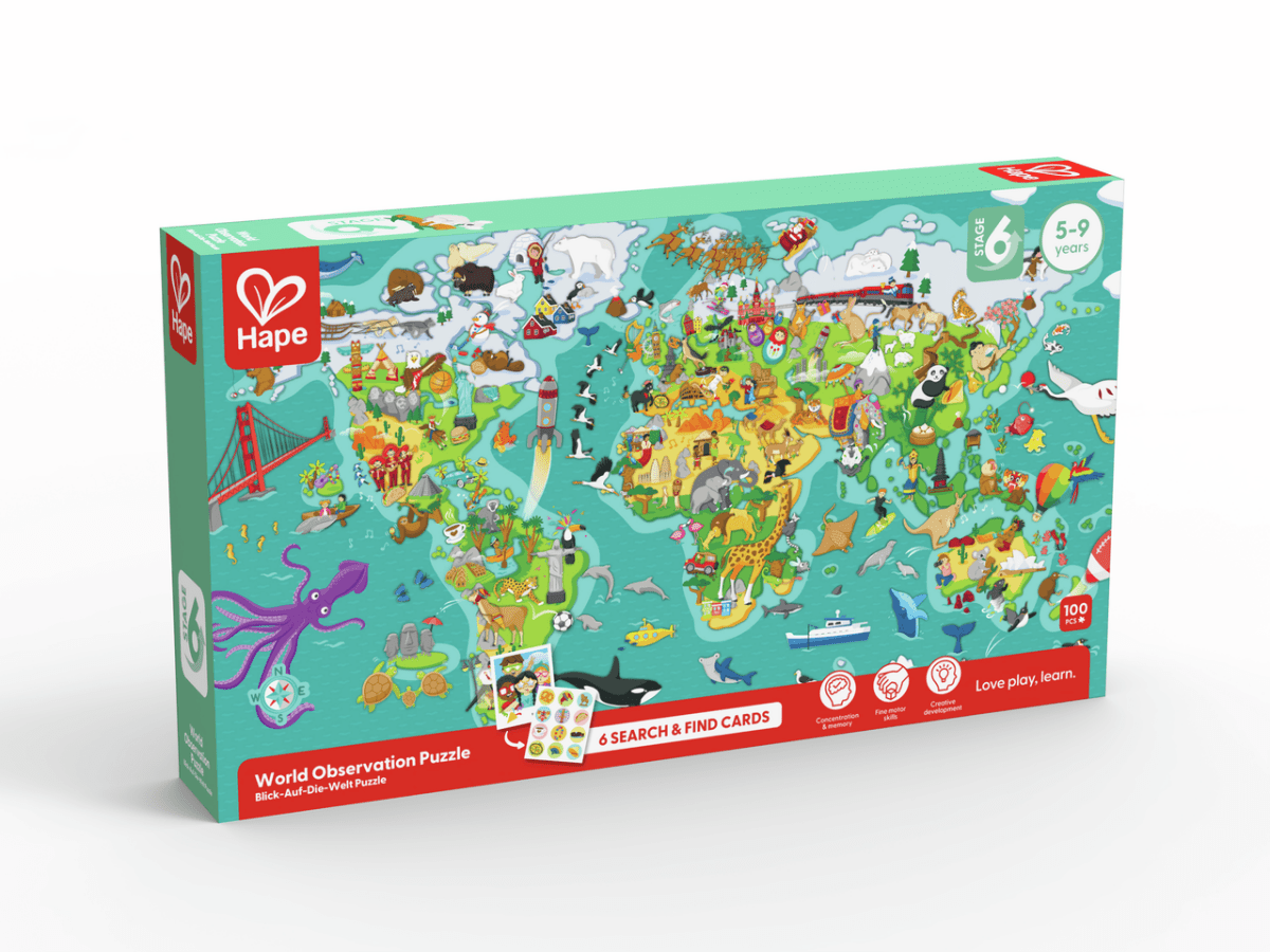 Puzzle du monde 2 en 1 - Casse - têtes - Boutique LeoLudo - Hape