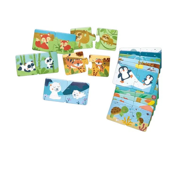 Puzzle duo familles d’animaux - Casse - têtes - Boutique LeoLudo - Hape
