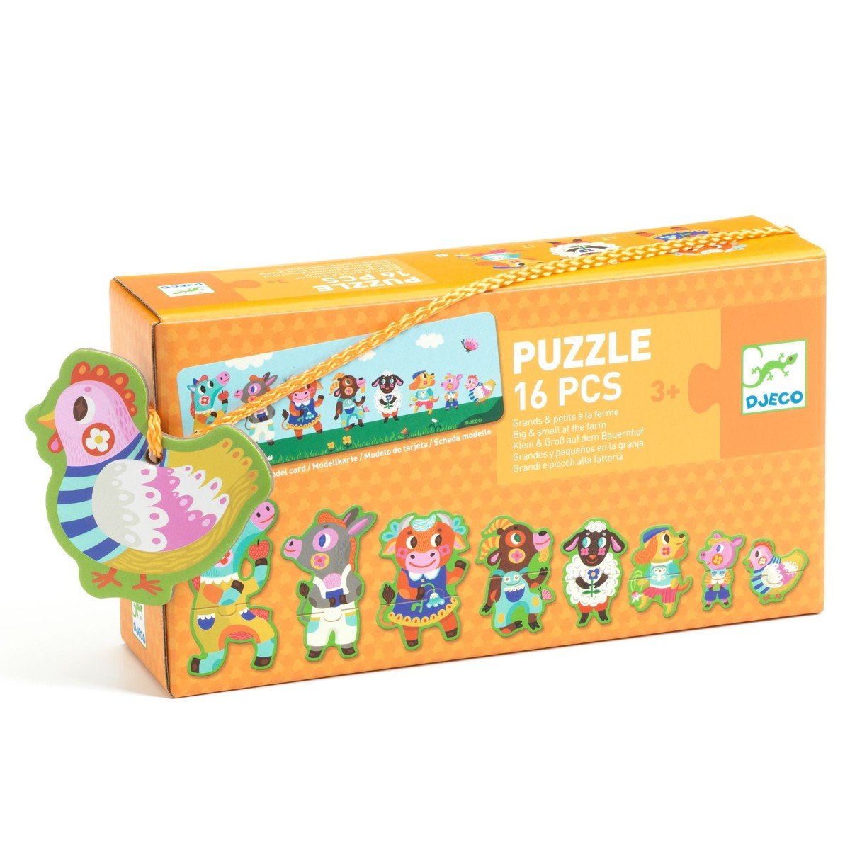 Puzzle duo - trio - Grands & petits à la ferme - Casse - têtes - Boutique LeoLudo - Djeco