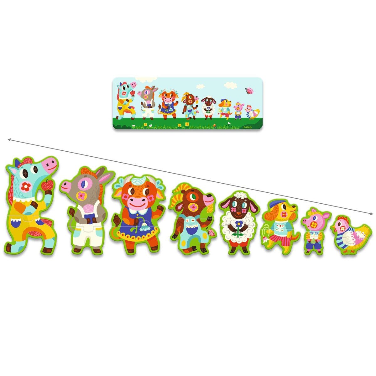 Puzzle duo - trio - Grands & petits à la ferme - Casse - têtes - Boutique LeoLudo - Djeco