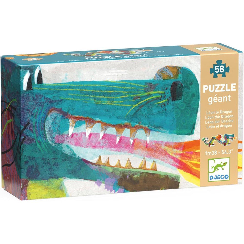 Puzzle géant Léon le dragon (58 pcs) - Casse - têtes - Boutique LeoLudo - Djeco