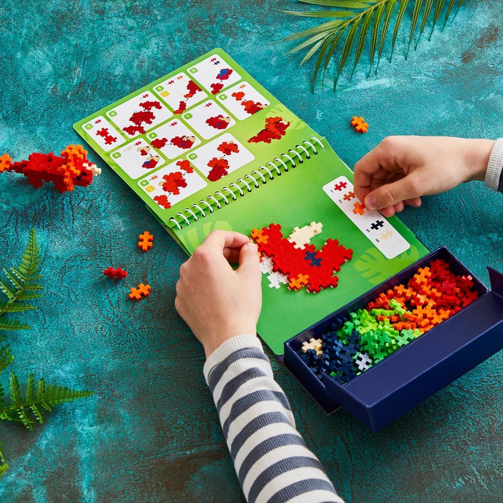 Puzzle par numéro - Carnet d'activités - Dinosaures (125pcs) - Jeux de construction - Boutique LeoLudo - Plus - Plus