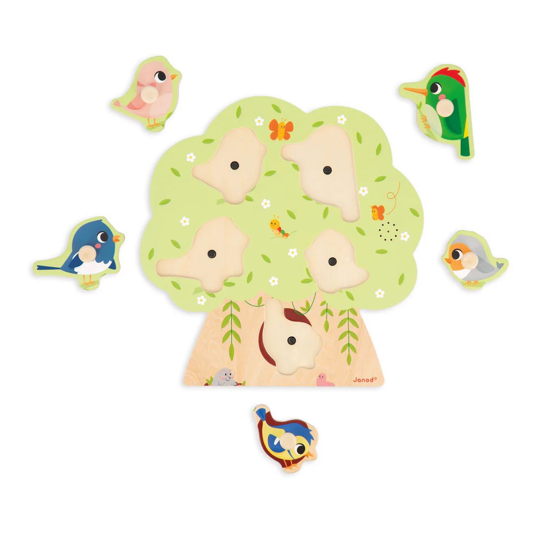 Puzzle sonore à encastrement – Les oiseaux Janod - Casse - têtes - Boutique LeoLudo - Janod