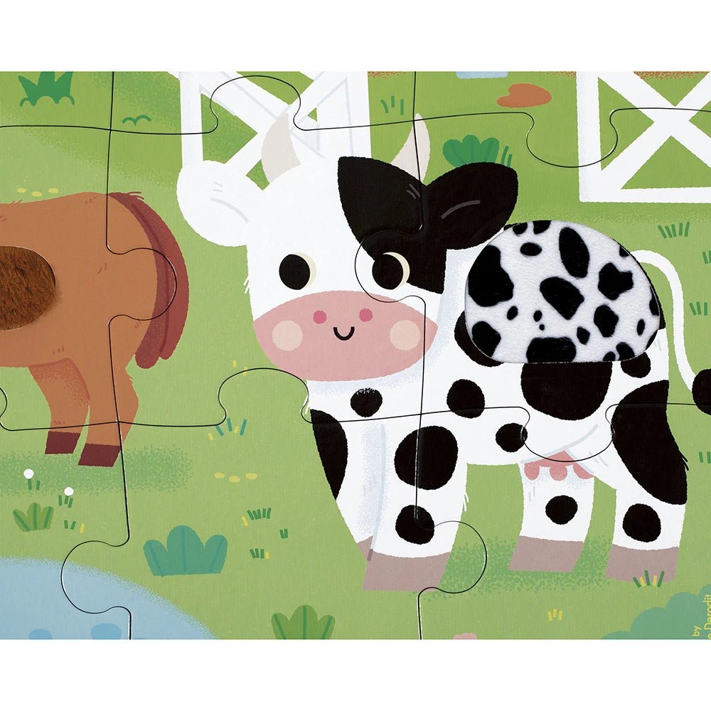 Puzzle tactile - Animaux de la ferme (20 pcs) - Casse - têtes - Boutique LeoLudo - Janod