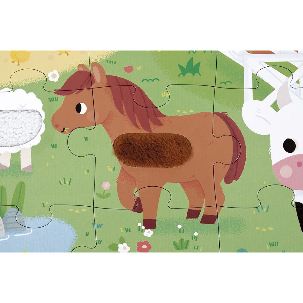 Puzzle tactile - Animaux de la ferme (20 pcs) - Casse - têtes - Boutique LeoLudo - Janod