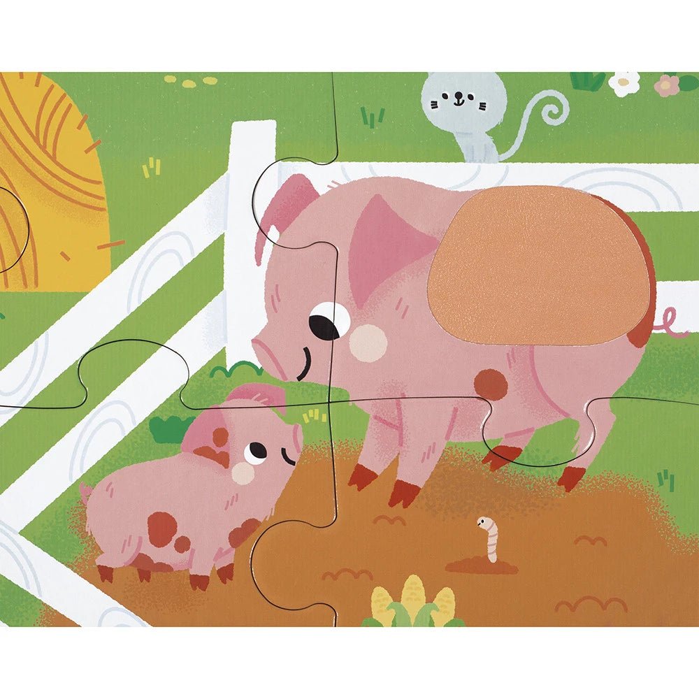 Puzzle tactile - Animaux de la ferme (20 pcs) - Casse - têtes - Boutique LeoLudo - Janod