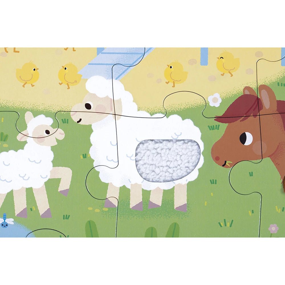 Puzzle tactile - Animaux de la ferme (20 pcs) - Casse - têtes - Boutique LeoLudo - Janod