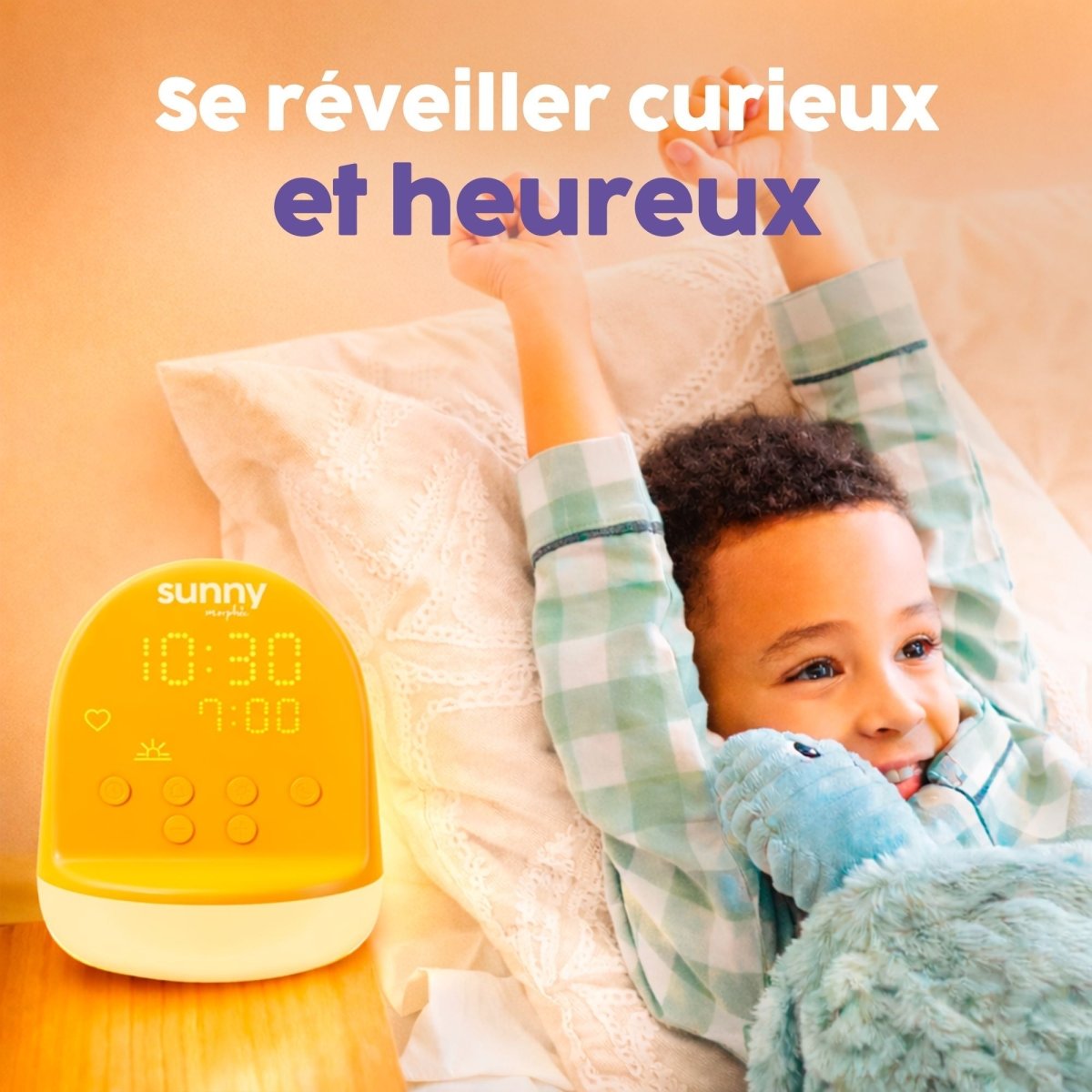 Réveil éducatif et veilleuse Sunny - Morphée -Veilleuses- Boutique LeoLudo-Morphée