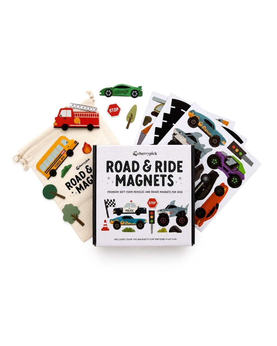 Road & Ride – Ensemble de 100 aimants véhicules et routes -Jeux magnétiques- Boutique LeoLudo-Cherrypick
