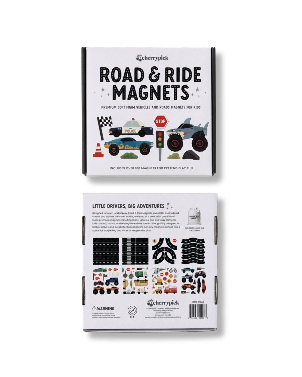 Road & Ride – Ensemble de 100 aimants véhicules et routes -Jeux magnétiques- Boutique LeoLudo-Cherrypick