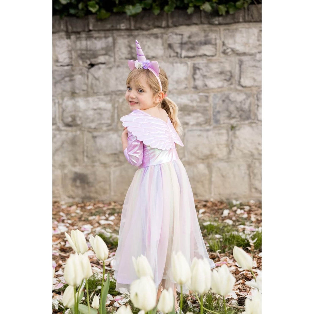 Robe Alicorne avec ailes et bandeau (3 à 6 ans)-Great Pretenders-Boutique LeoLudo