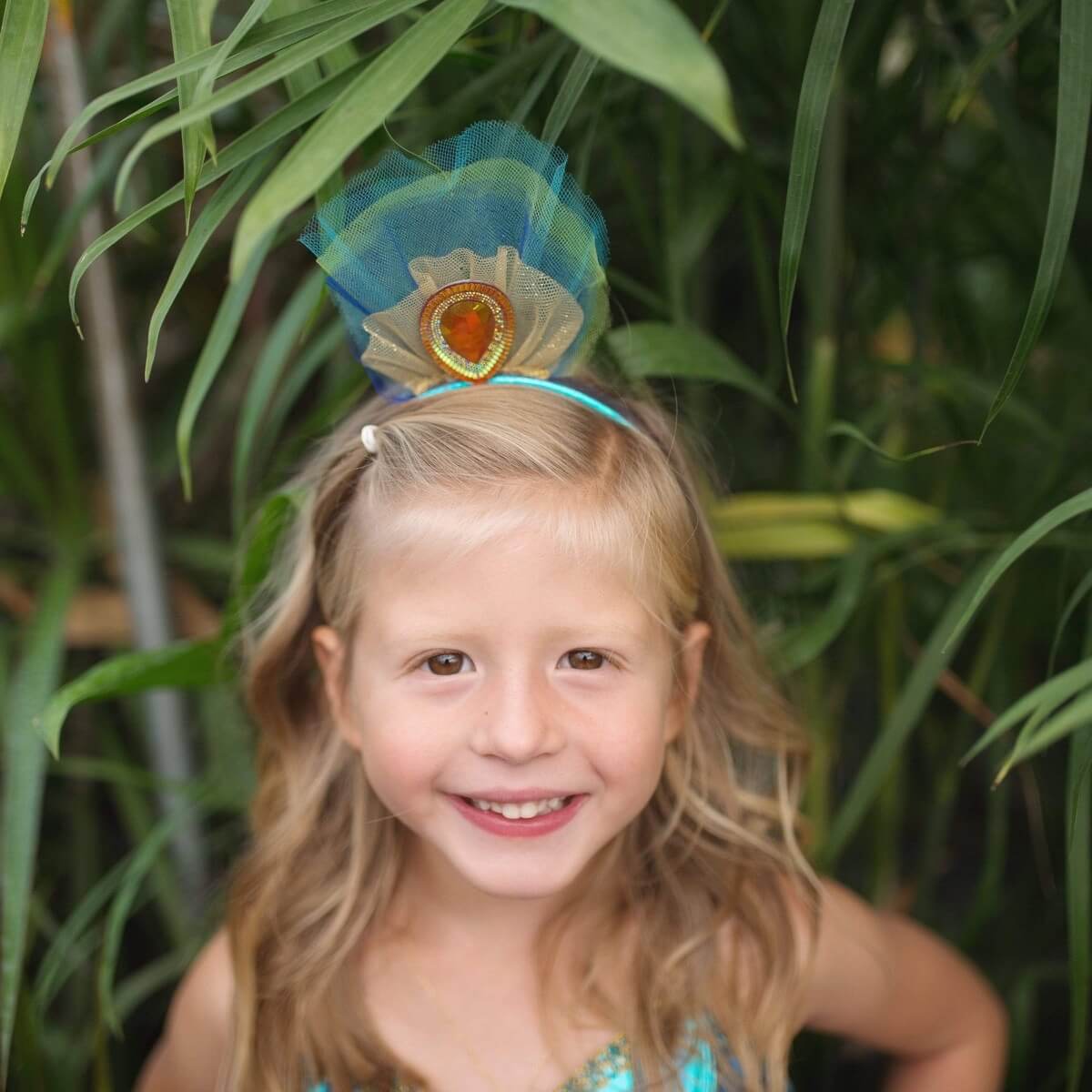 Robe et serre - tête Paon majestueux (5 - 6 ans) - Costumes - Boutique LeoLudo - Great Pretenders