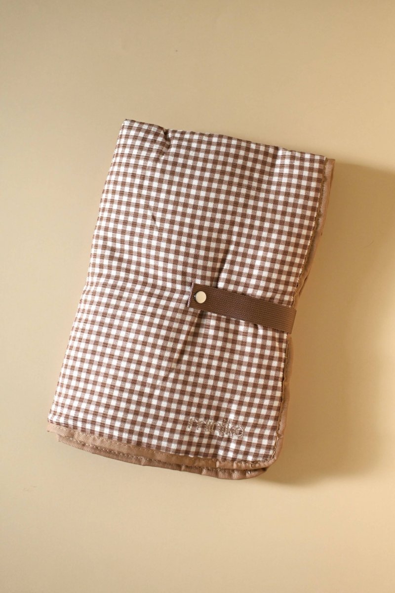 Sac à couches - Vichy brown -Accessoires bébé- Boutique LeoLudo-Minika