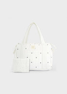 Sac à langer matelassé Mayoral avec matelas à langer – Blanc à pois noirs -Accessoires bébé- Boutique LeoLudo-Mayoral