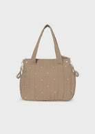 Sac à langer matelassé Mayoral avec matelas à langer – Taupe à pois -Accessoires bébé- Boutique LeoLudo-Mayoral