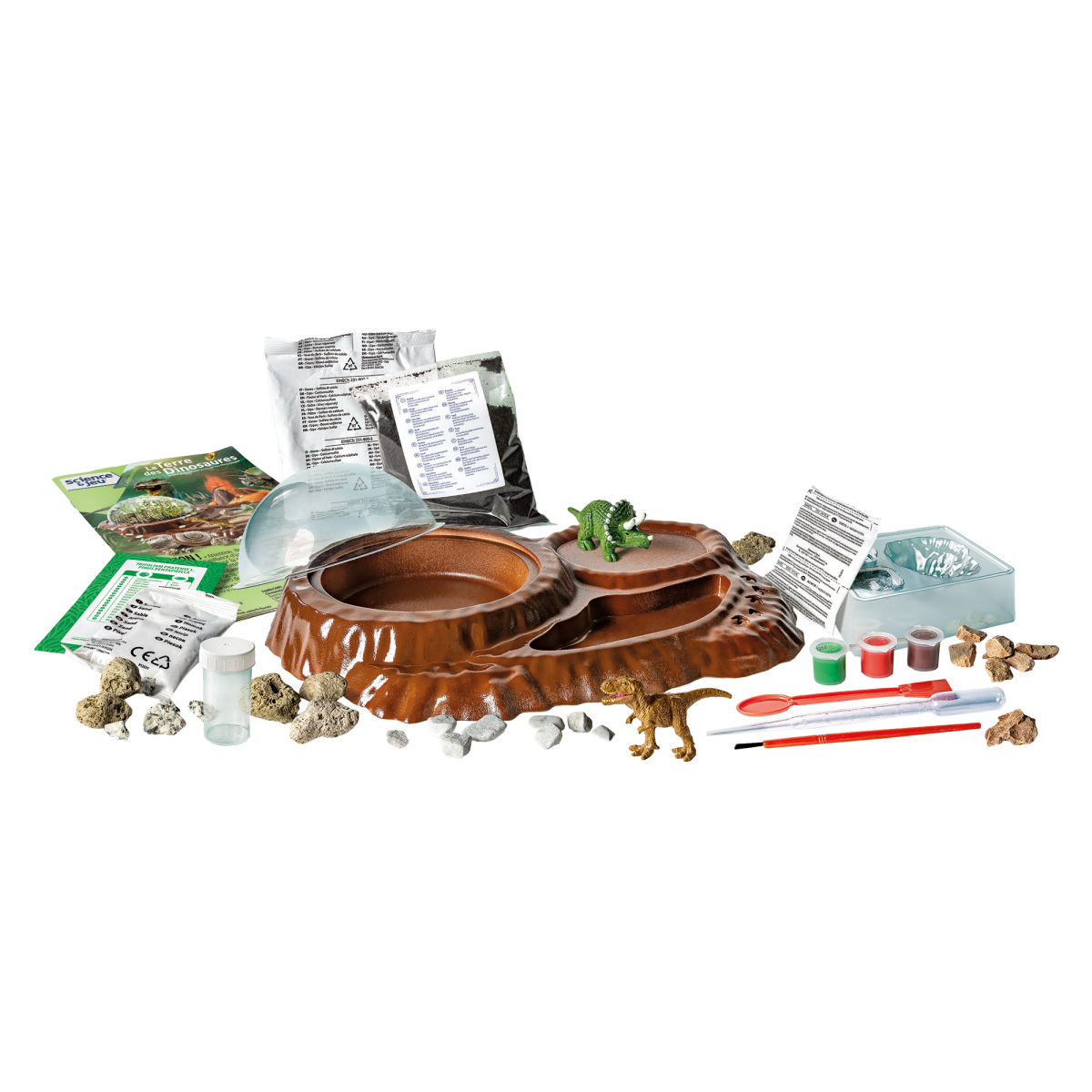 Science & Jeu: La Terre des Dinosaures -Jeux scientifiques- Boutique LeoLudo-Clementoni