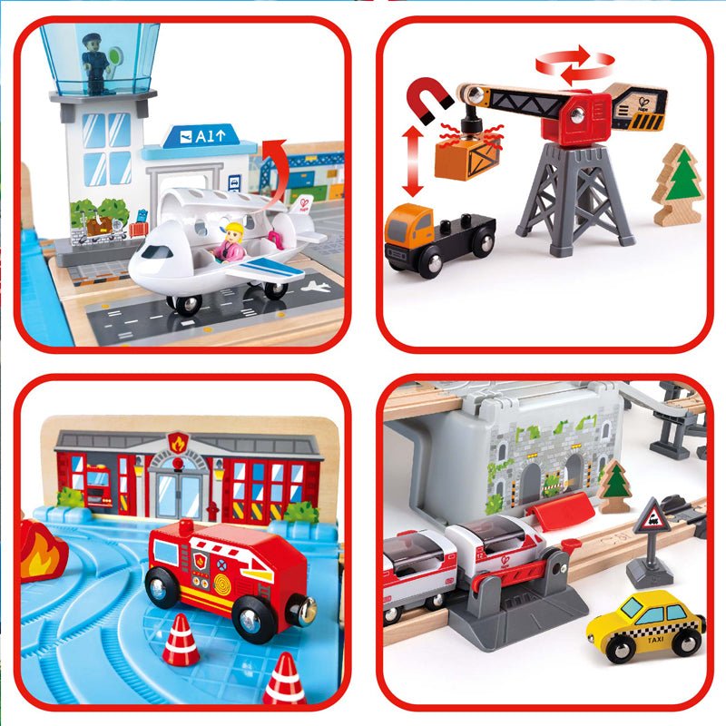 Seau Super Cityscape Transport (80 pcs) - Ensembles de jeu - Boutique LeoLudo - Hape
