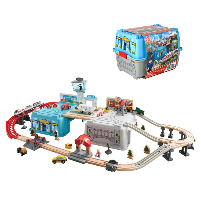Seau Super Cityscape Transport (80 pcs) - Ensembles de jeu - Boutique LeoLudo - Hape